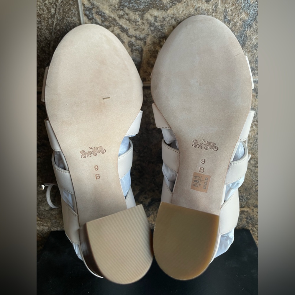 Coach Larissa Semi Matte Calf Sandals- Chalk, Women’s Size 9 - Picture 9 of 11